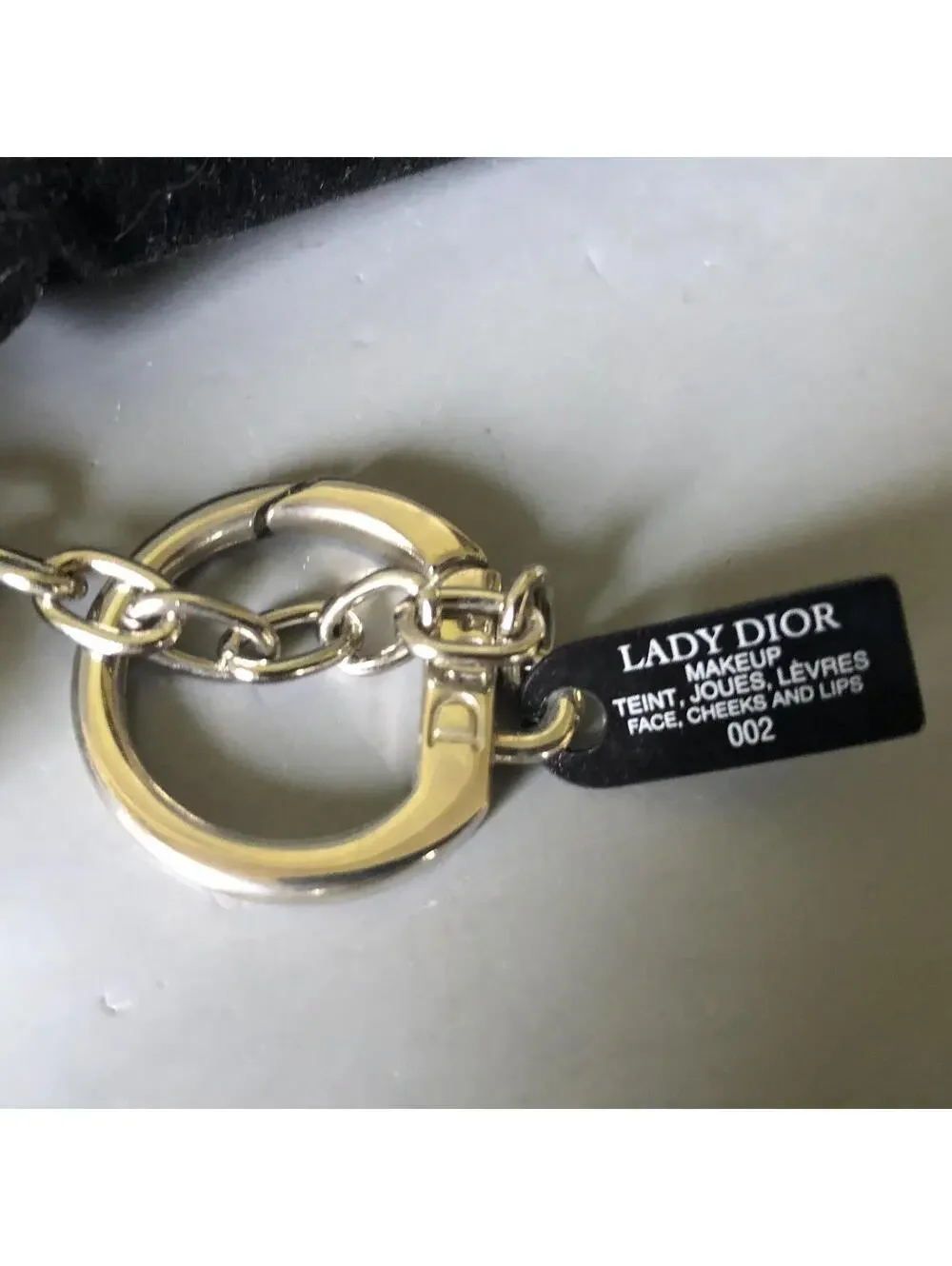 Dior Lady Dior Mini Bag Keychain with Makeup Compact - Picture 4 of 7